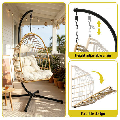 Foldable Outdoor Swing Chair 102x192cm
