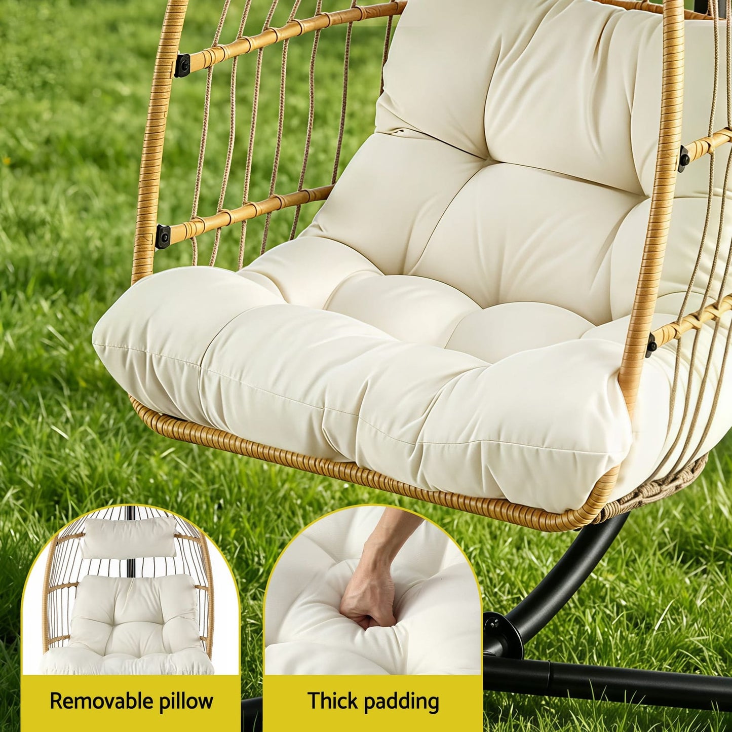 Foldable Outdoor Swing Chair 102x192cm
