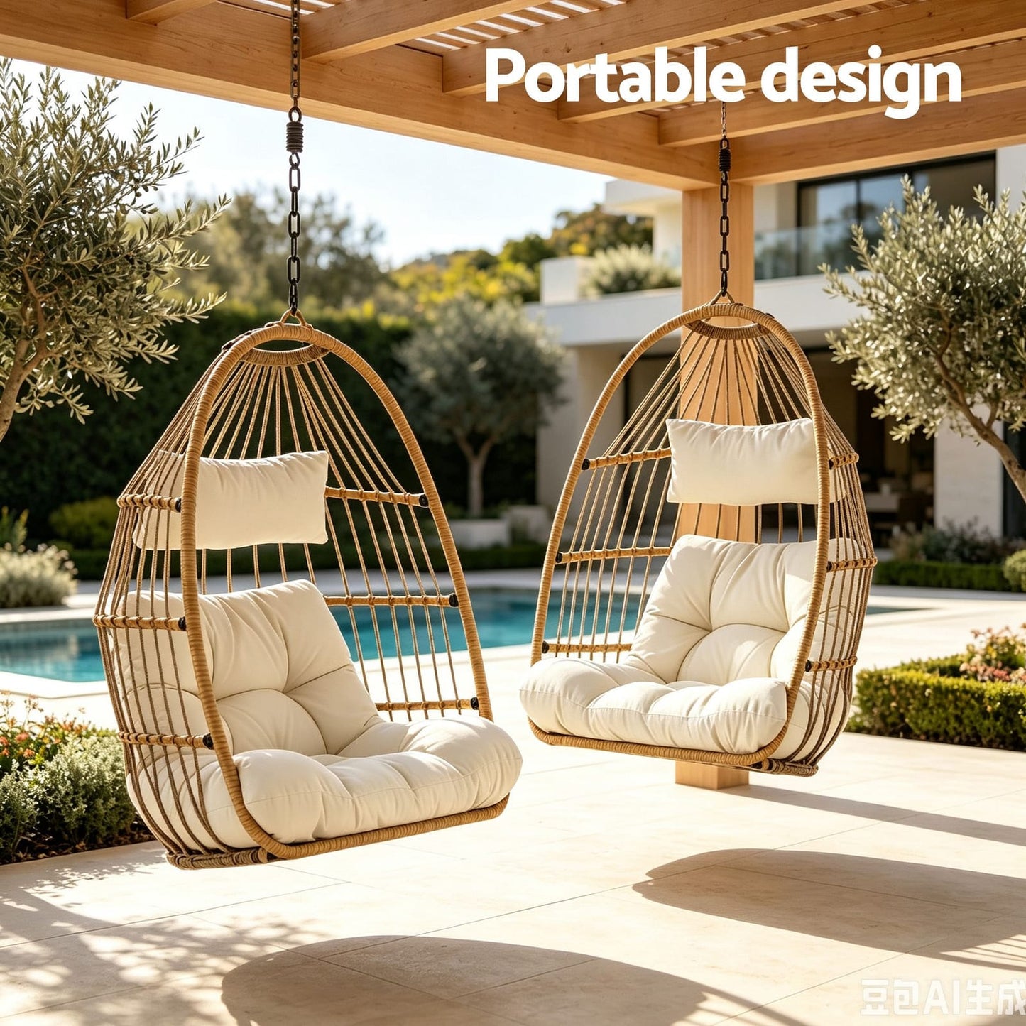 Foldable Outdoor Swing Chair 102x192cm