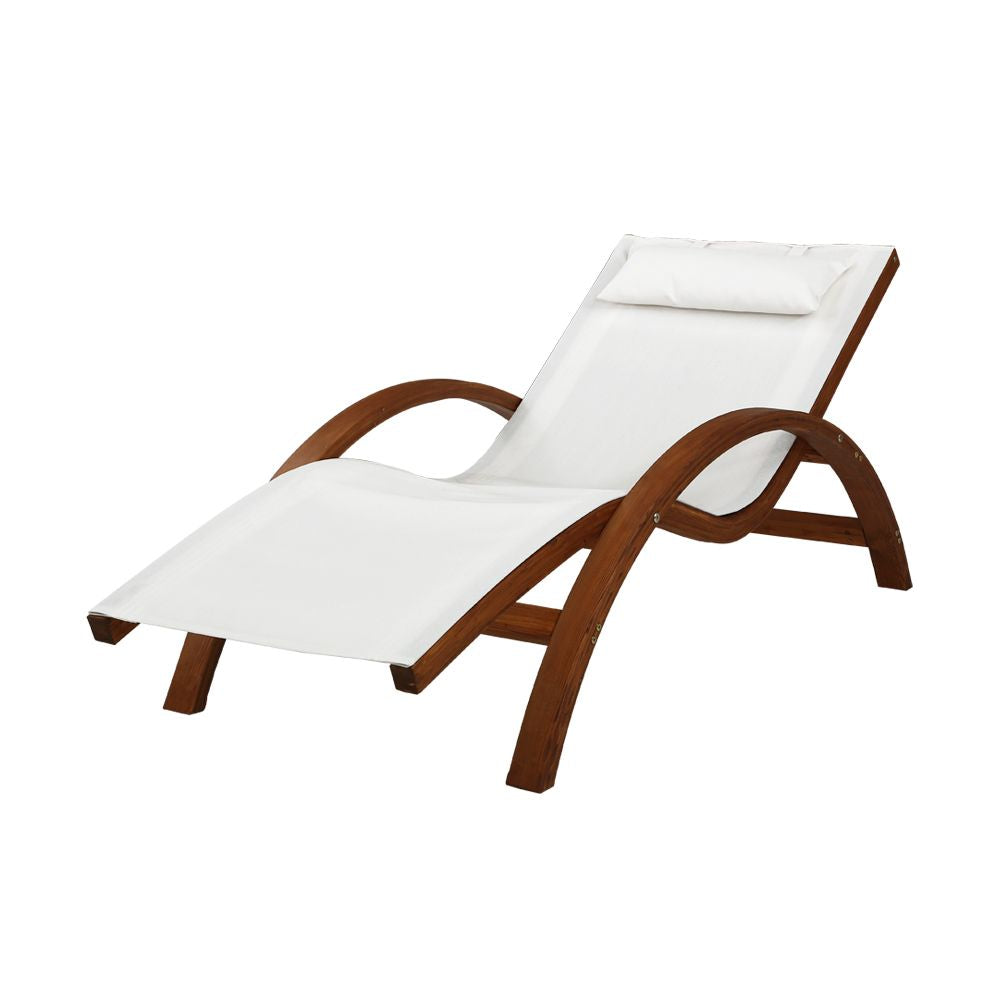 Outdoor Wooden Sun Lounge