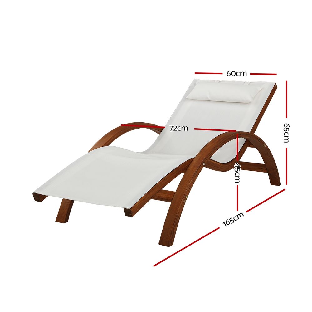 Outdoor Wooden Sun Lounge
