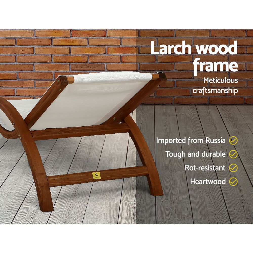 Outdoor Wooden Sun Lounge