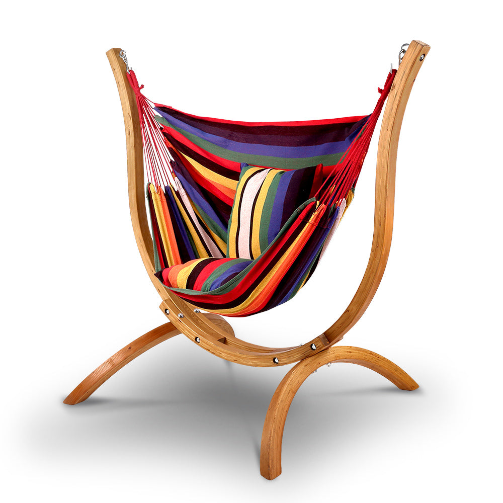 Hammock Chair Timber Outdoor Furniture Camping With Wooden Stand