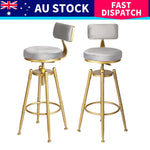 Stylish 4x Swivel Bar Stools Kitchen Bar Chair Grey  Premium Quality