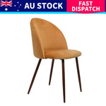 Elegant 4x Dining Chairs Seat French Mustard  Easy Assembly