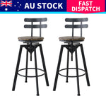 Ergonomic 2x Bar Stool Industrial Adjustable  High Back Support