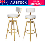 Stylish 4x Bar Stools Swivel Kitchen Bar Chair White  Multipurpose