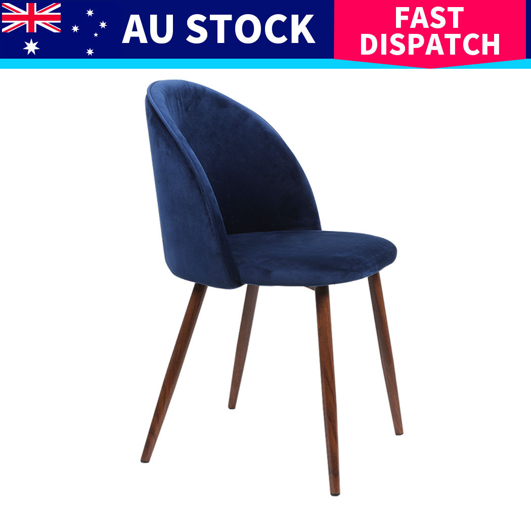 Elegant 6x Dining Chairs Seat French Navy  Durable Frame Classic