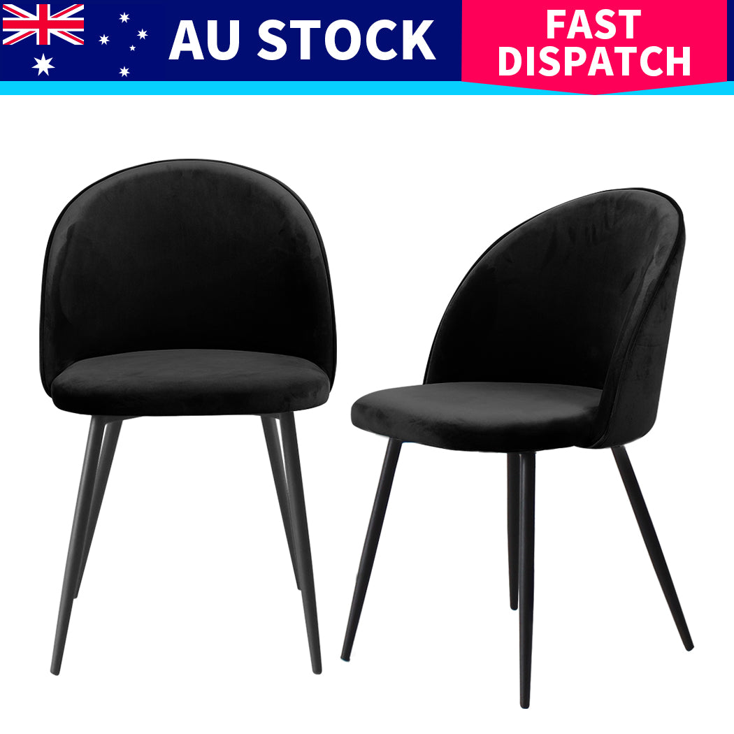 Premium 6x Dining Chairs Kitchen Cafe Black  High Back Support