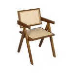 Premium 8x Walnut Wicker Armchair Dining Chair  Durable Frame