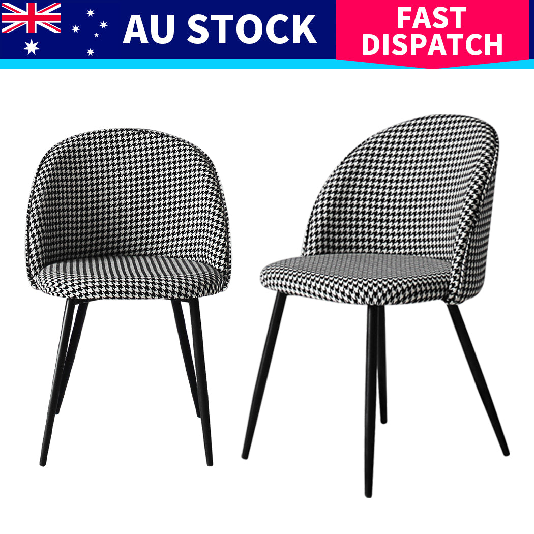 Compact 4x Dining Chairs Kitchen Cafe  Scandi Inspired Design