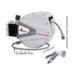 30M Water Hose Reel Retractable Auto Rewind Wall Mount Garden Spray Gun