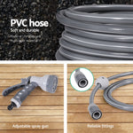 30M Water Hose Reel Retractable Auto Rewind Wall Mount Garden Spray Gun