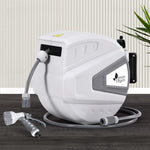 30M Water Hose Reel Retractable Auto Rewind Wall Mount Garden Spray Gun