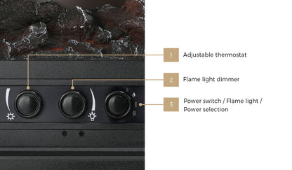 Vevare Electric Fireplace Heater Freestanding 3D Flame Effect 2000W