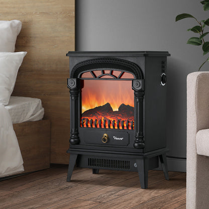 Vevare Electric Fireplace Heater 3D Flame Effect 2000W Freestanding