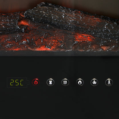 Vevare Electric Fireplace Heater Wall Mounted 3D Flame Effect 2000W