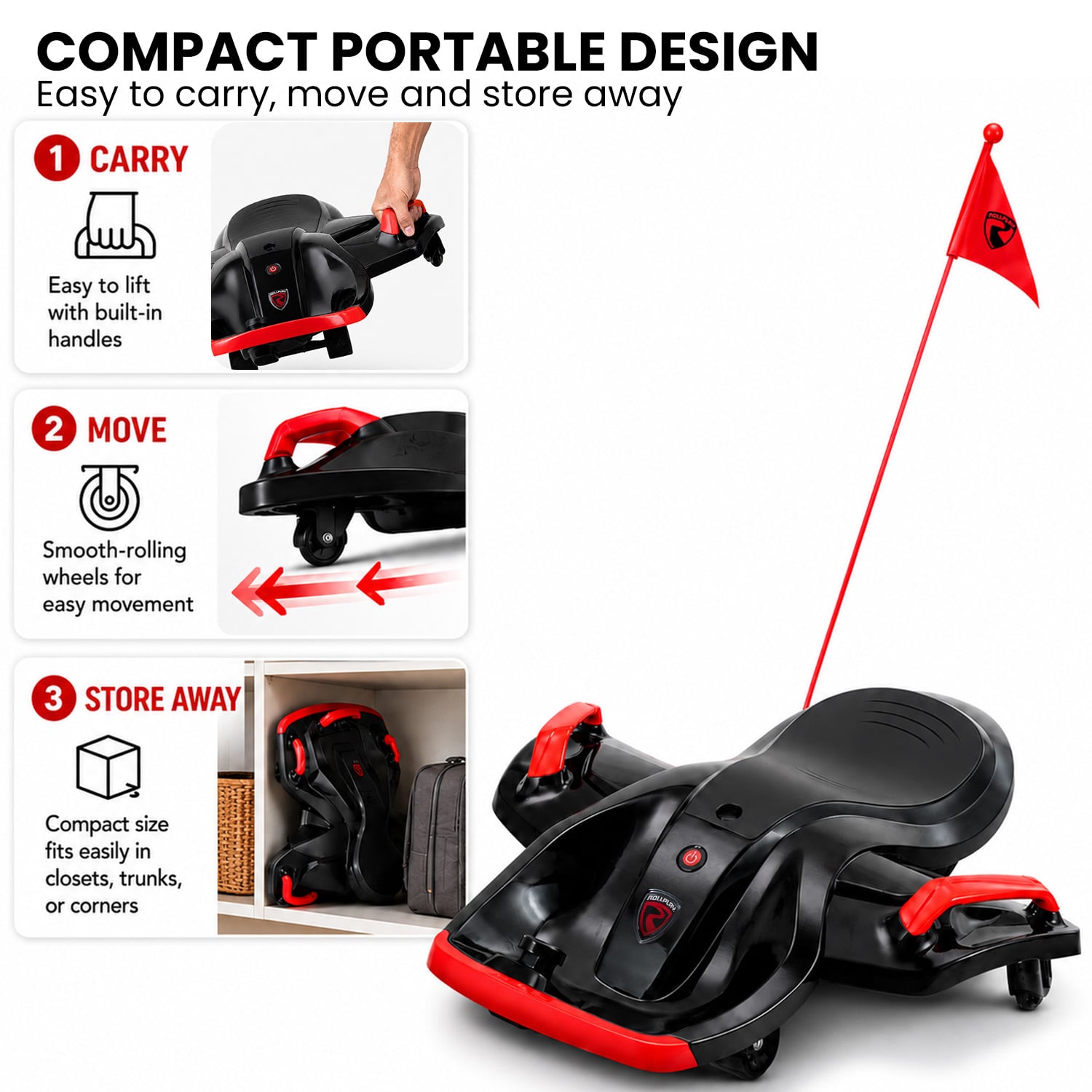 12V Electric Kids Go Kart Ride-On | HomeAndLiving - 11