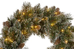 Christmas Wreath with Lights - 61cm Cashmere