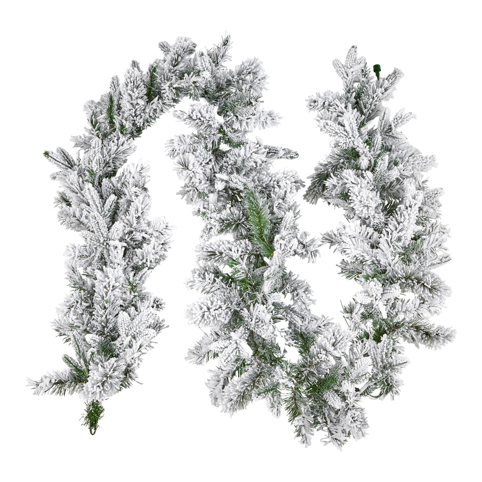 Snowy Atica Pre-Lit Christmas Garland - 274cm