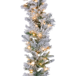 Snowy Atica Pre-Lit Christmas Garland - 274cm