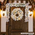 Snowy Atica Pre-Lit Christmas Garland - 274cm