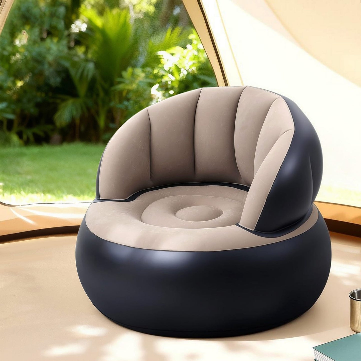 Inflatable Chair Coffee 70x70x70cm