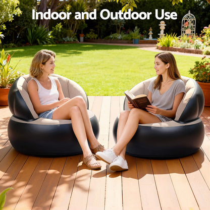 Inflatable Chair Coffee 70x70x70cm
