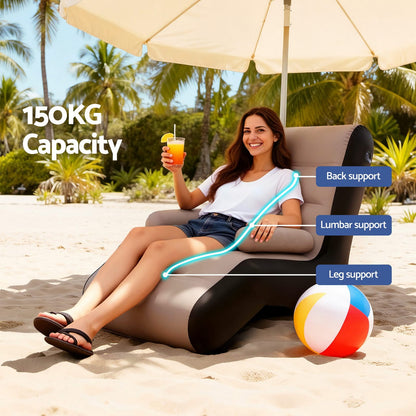 Inflatable Sofa Chair Portable 130x72x85cm