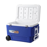 60L Portable Ice Cooler Box With Wheels Camping Fridge