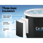 Weisshorn Portable Ice Bath Tub 70x80cm - Inflatable Folding Spa & Massage