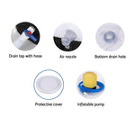 Weisshorn Portable Ice Bath Tub 70x80cm - Inflatable Folding Spa & Massage