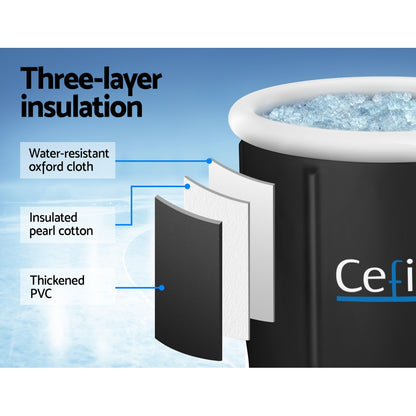 Portable Ice Bath Tub Inflatable Folding Bathtub Spa Massage