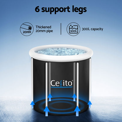 Portable Ice Bath Tub Inflatable Folding Bathtub Spa Massage