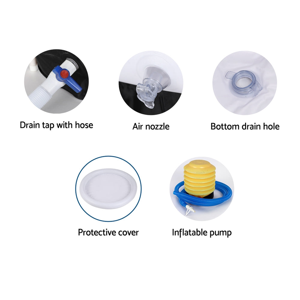 Portable Ice Bath Tub Inflatable Folding Bathtub Spa Massage