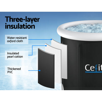 Portable Ice Bath Tub Inflatable Folding Bathtub Spa Massage