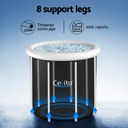 Portable Ice Bath Tub Inflatable Folding Bathtub Spa Massage