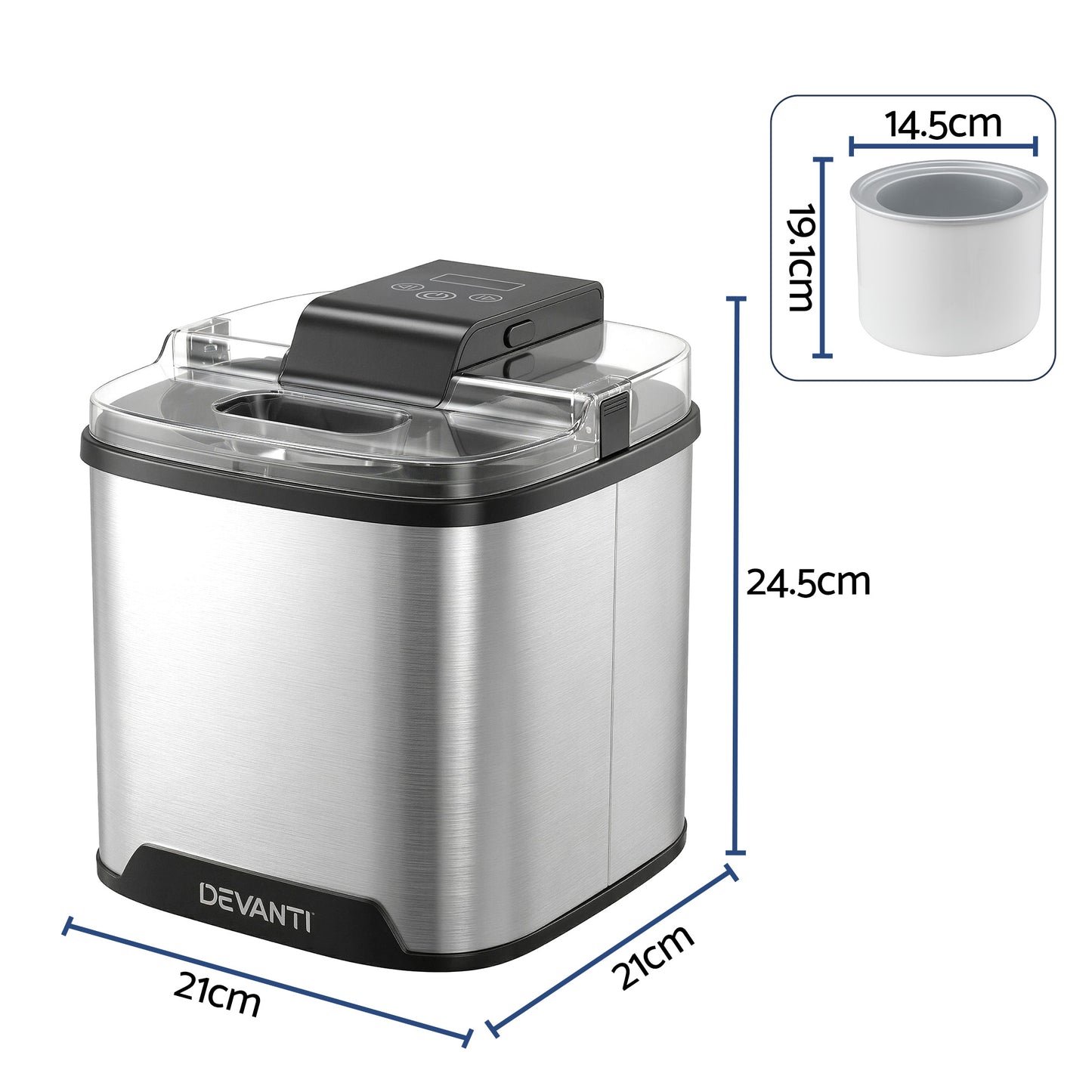 2L Ice Cream Maker Gelato Sorbet Machine | HomeAndLiving