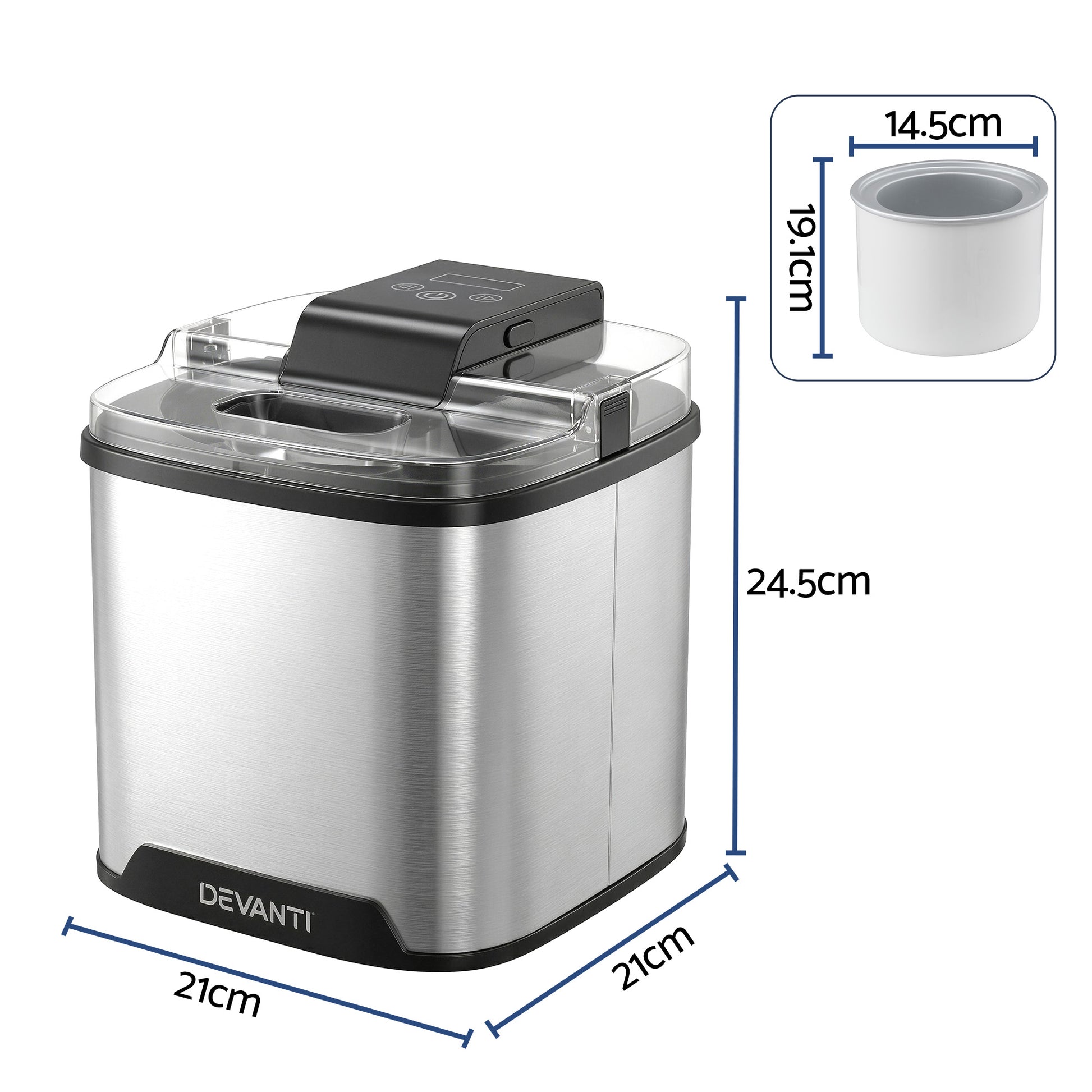 2L Ice Cream Maker Gelato Sorbet Machine | HomeAndLiving