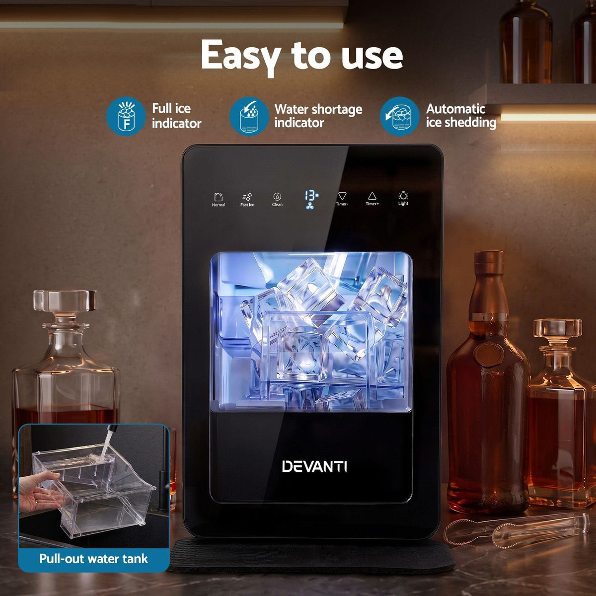 Large Ice Maker Machine 24x38x37.5cm