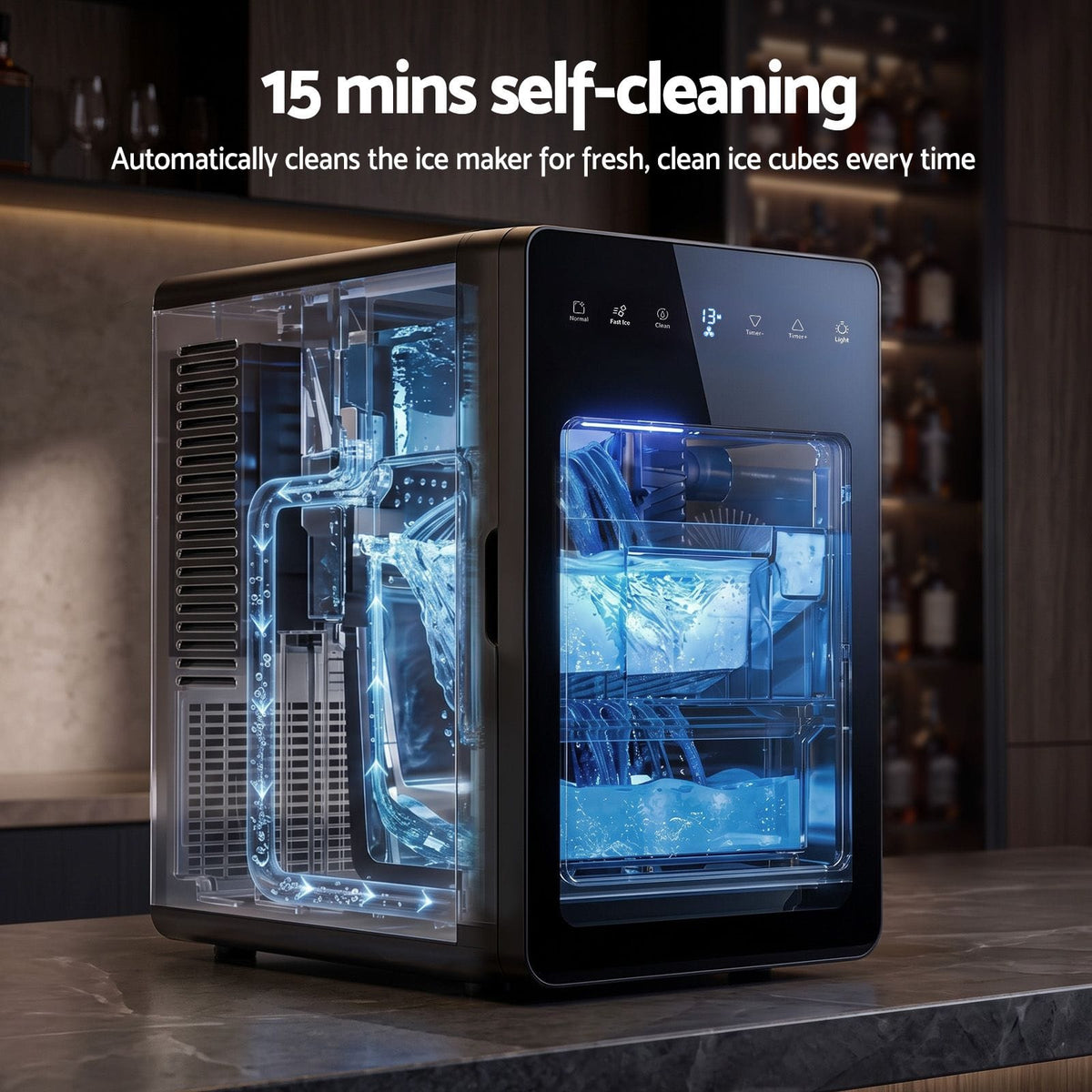 Large Ice Maker Machine 24x38x37.5cm