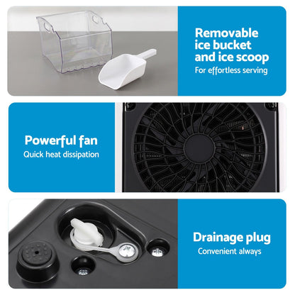 Compact Ice Maker Machine 17x31x38cm