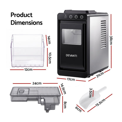 Compact Ice Maker Machine 17x31x38cm