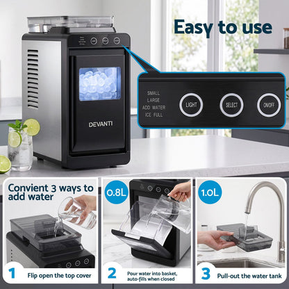 Compact Ice Maker Machine 17x31x38cm