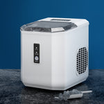 12kg Self-Cleaning Ice Maker Machine in Chic White/Black
