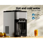 20kg 3 in 1 Ice Maker Machine Cold and Hot Water Dispenser 3L Silver