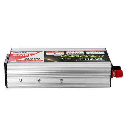 Power Inverter 600W/1200W 12V To 240V Pure Sine Wave Camping Car Boat