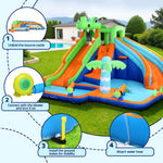 Kids Inflatable Pool Water Double Slide Park Jumping Castle 465X430CM