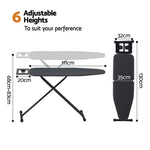 Foldable Ironing Board 6-Height Adjustable Iron Rest | HomeAndLiving