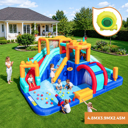 Giant Inflatable Water Park Castle 480x390x245cm
